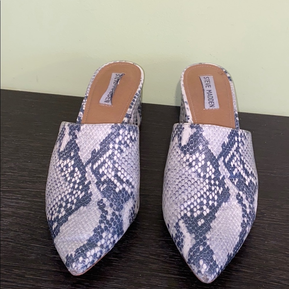 Steve Madden Snake Skin Mules